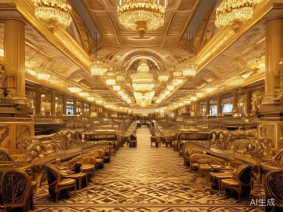 走进澳门皇家赌场，首先映入眼帘的是其融合东西方建筑