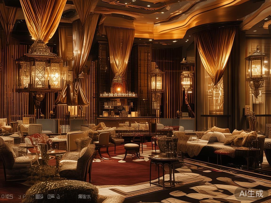例如，赌场内的贵宾区融合了东方神韵与现代奢华，提供