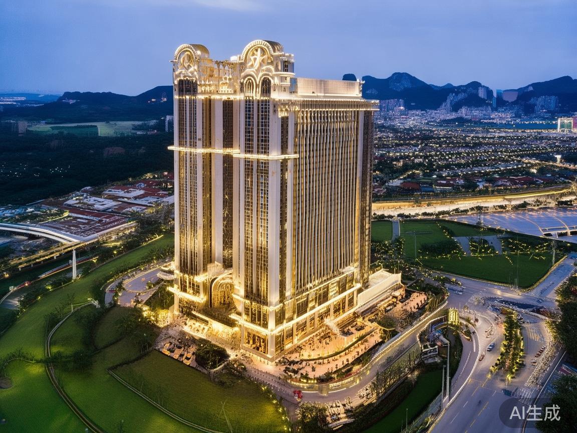 澳门新皇家赌场位于澳门半岛的黄金地段，紧邻多个知名